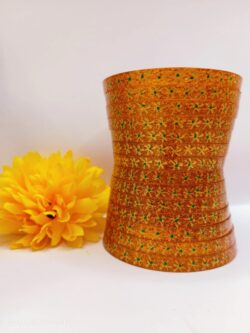 Dhalu chuda Bhur cream ( pink,green,orange)