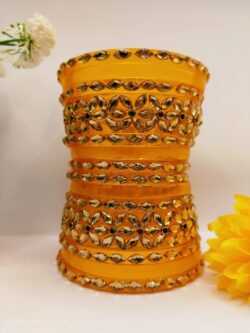 Dhalu chuda Flower design (yellow)