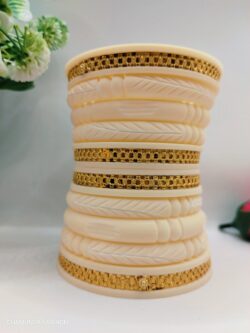 Dhalu chuda Bhur leaf 🌿 design (cream)