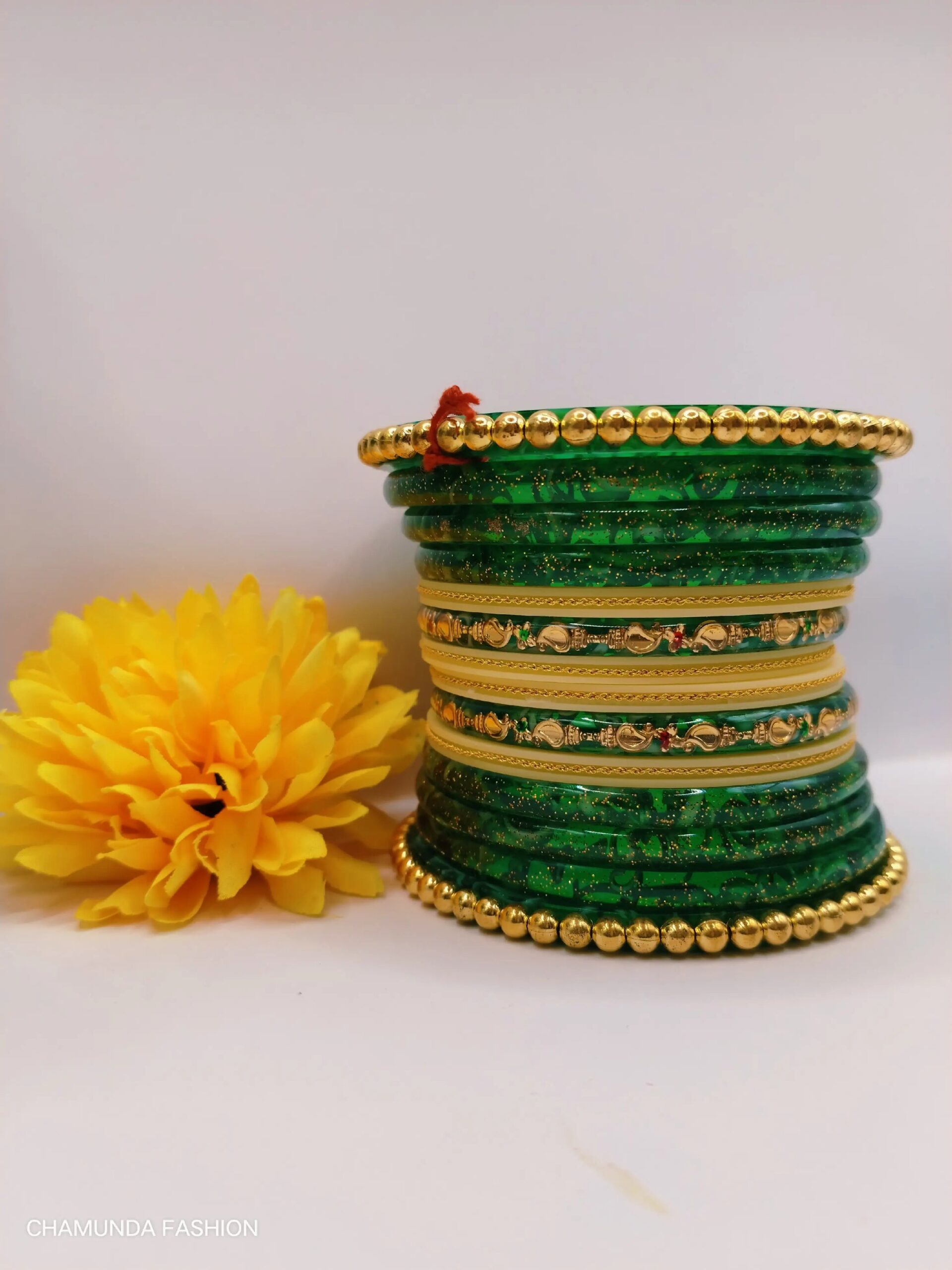 Dhalu chuda (green, brown,light pink,, yellow)