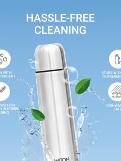 Milton Thermosteel Flip Lid Flask, 1000 milliliters, Silver