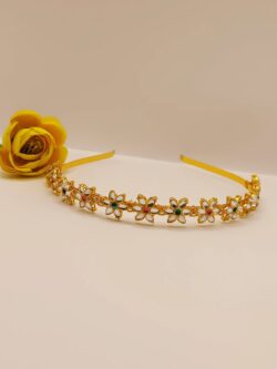 Hair belt shish pattiFlower designMulti colore