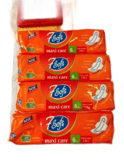 (XL) 7 soft maxi care sanitary pad (6×4=24pads) (pack of 4)