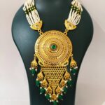 Rajeshthani Rani har circle design green color