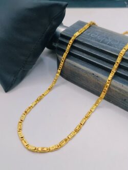 Luxury gold plated mini biscuit chain design